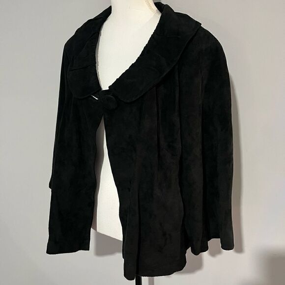 Terry Lewis Classic Luxuries sz 2X suede swing jacket with pink satin lining EUC - Picture 14 of 15